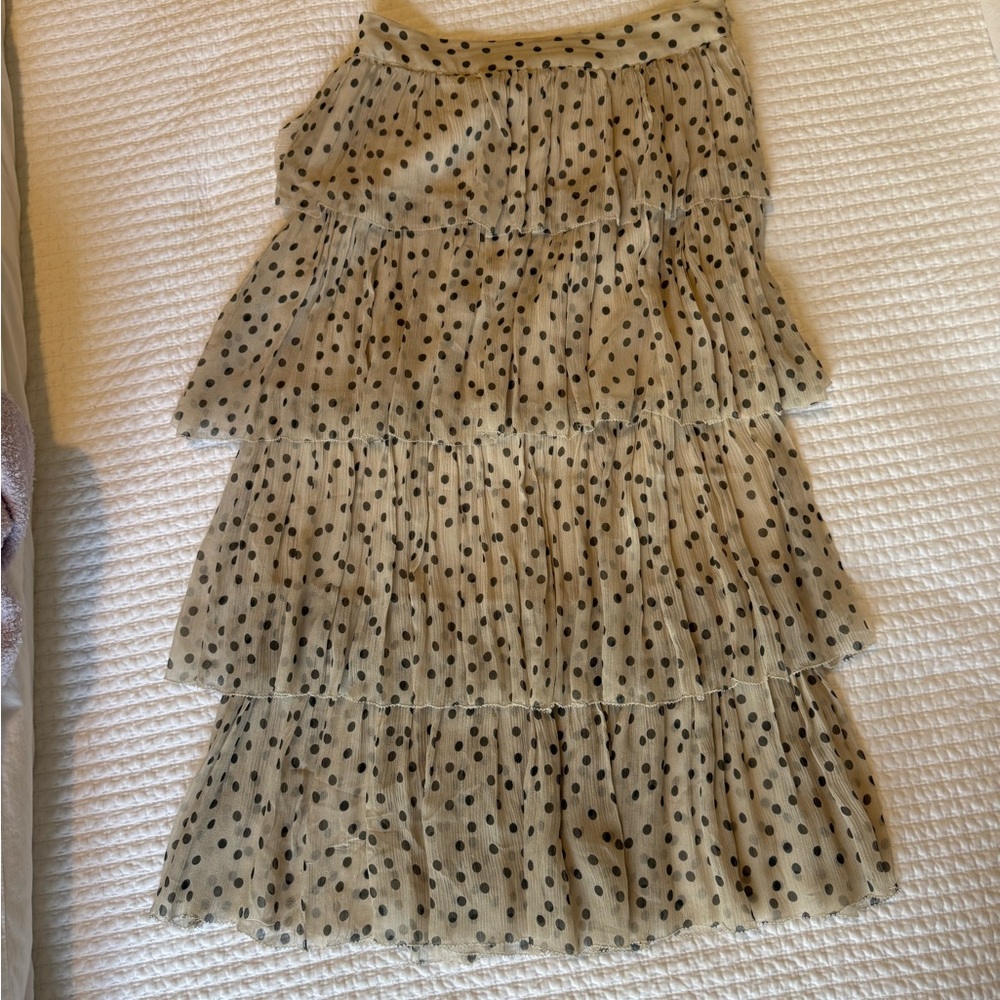 SIR Polka Dot Tiered Skirt